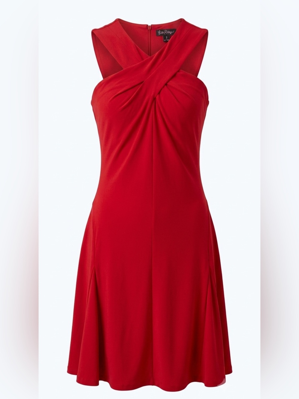 Michael Kors Red One-Shoulder Cross-Front Dress